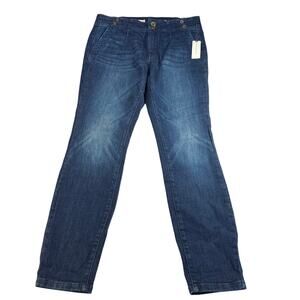 NWT Pilcro womens high rise skinny dark wash jeans. Size 30 ankle. no distress